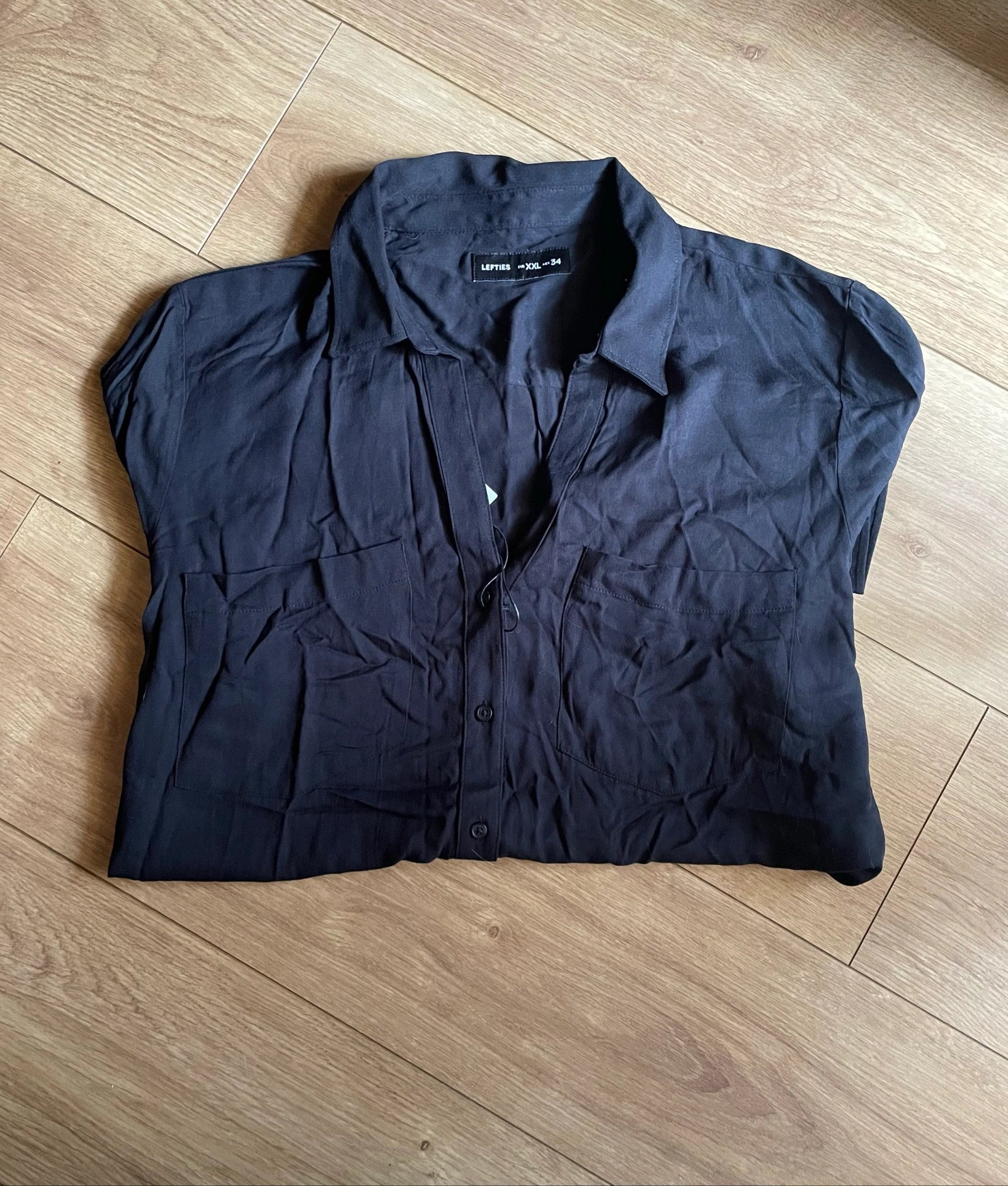 Camisa de botões preta tamanho XXL – photo 5